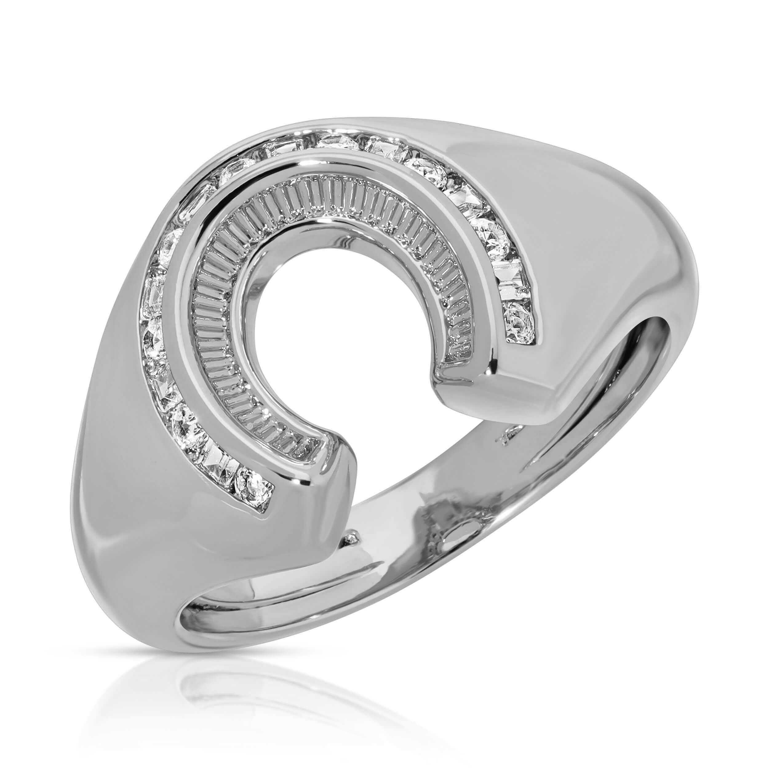 Adina Reyter 14k Baguette Horseshoe Signet Ring | Shopbop