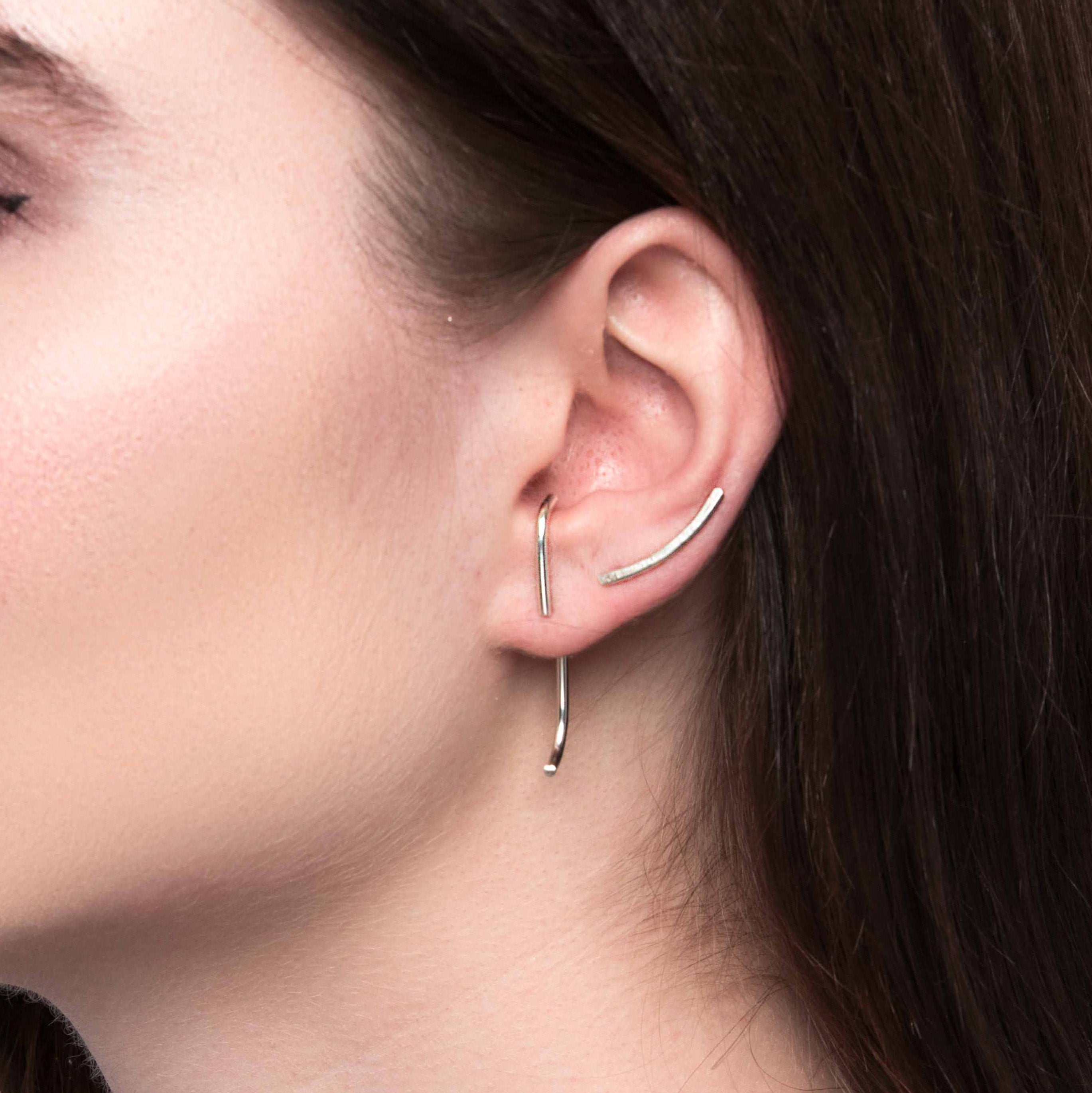 Suspension Ear Cuff, Gold, Rose Gold, or Silver | Glamrocks Jewelry