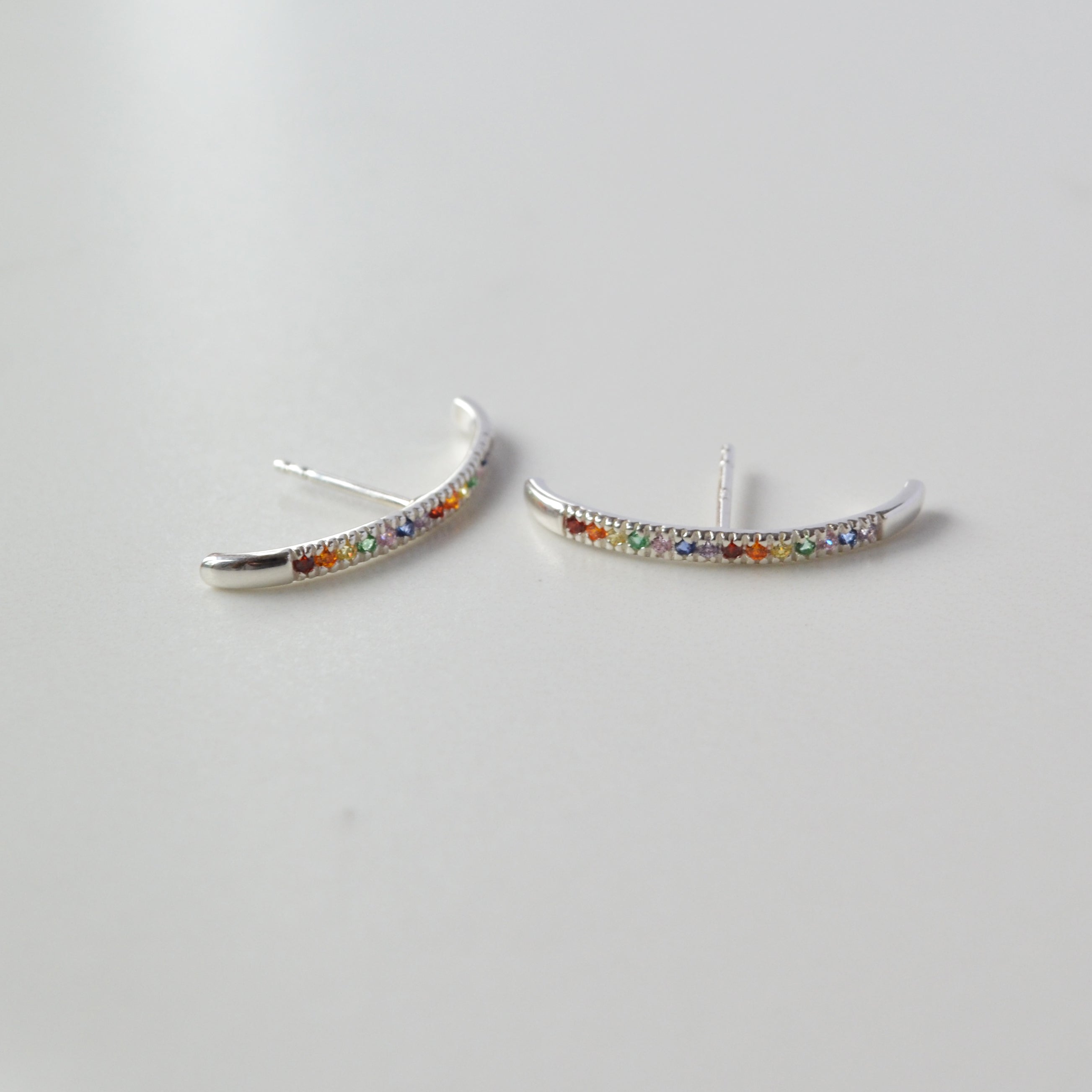 Rainbow hot sale pave earrings