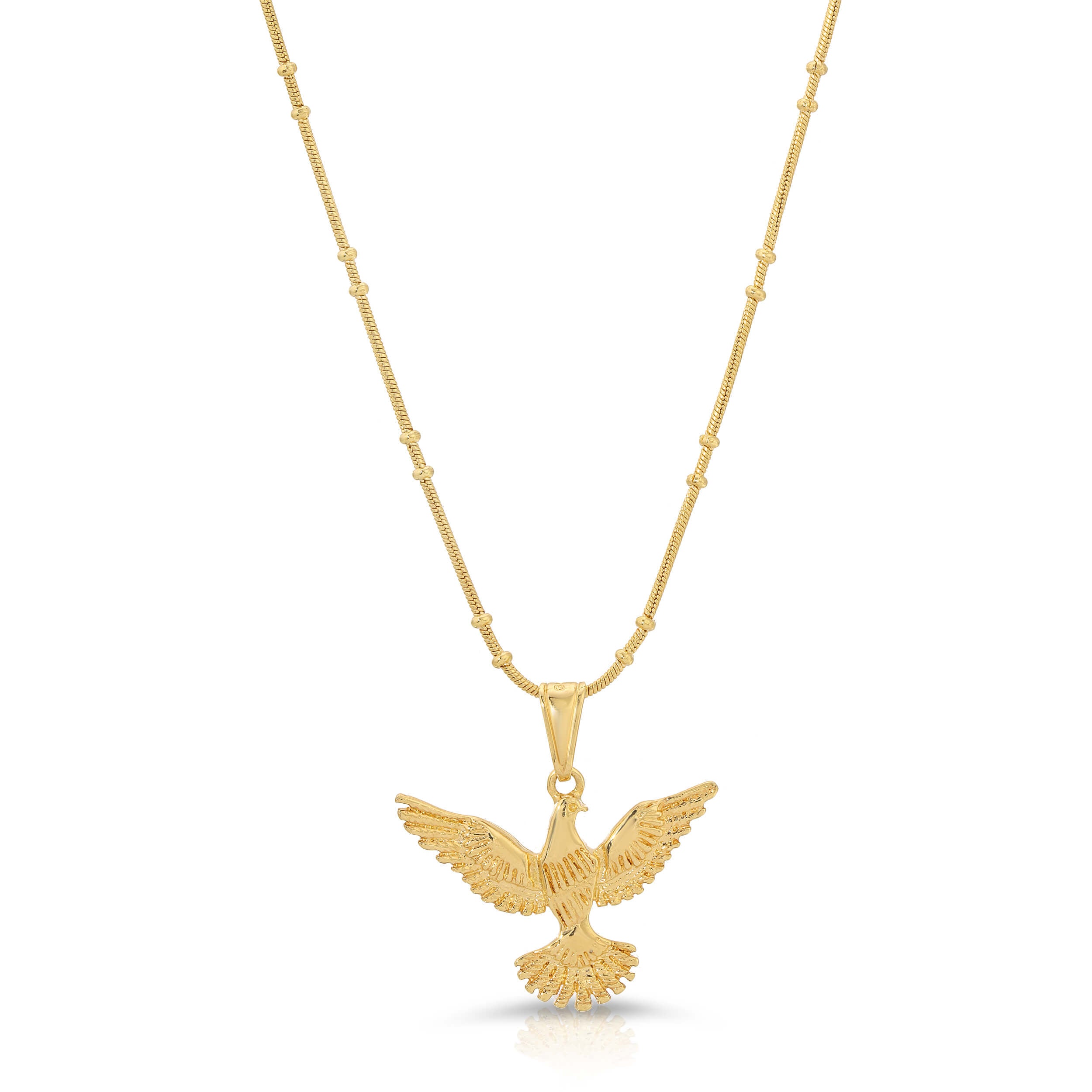 Gold shop hawk pendant